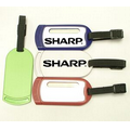 Rectangular Luggage Tag with Metal Cover & Durable Rubber Buckle Strap